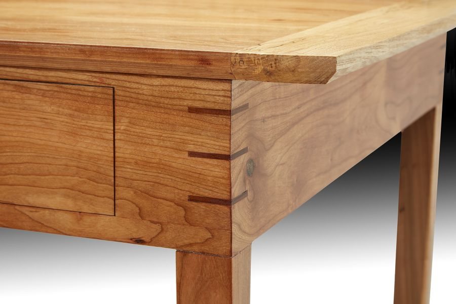 Drawer and corner joinery detail on the writing desk