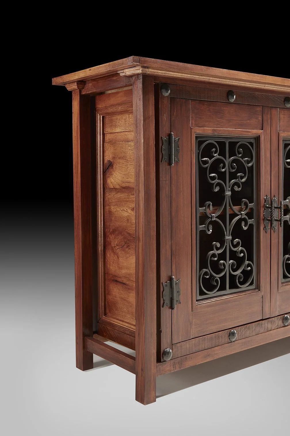 Side view of the New Mexico Revival console