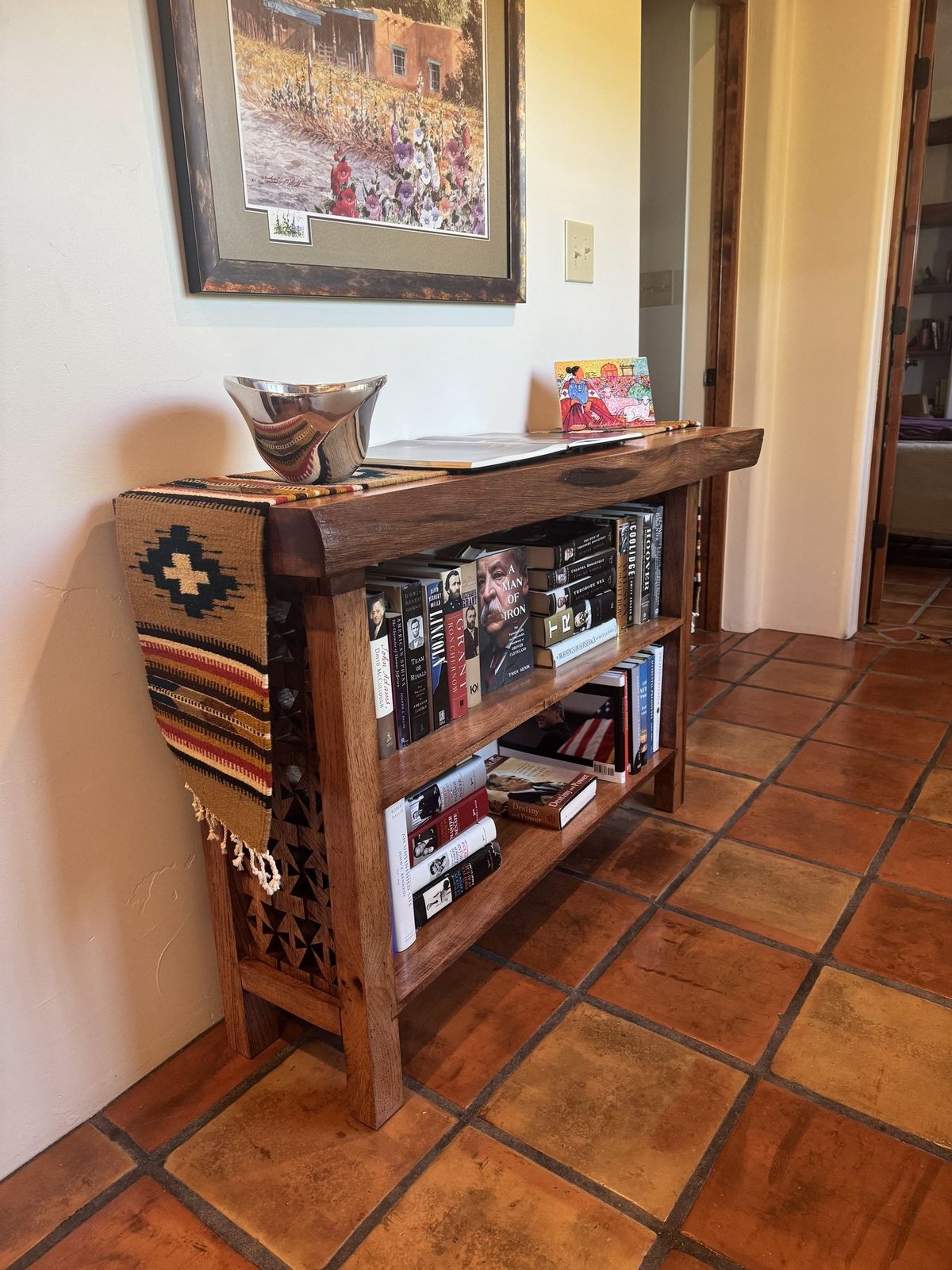 Southwestern pecan bookcase by dadowoodworking
