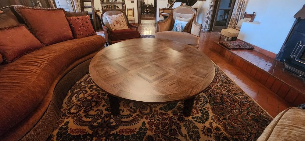 Stahman Farms pecan coffee table in the living room